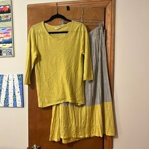 Eileen Fisher top and skirt set. Skirt size small. Top size medium